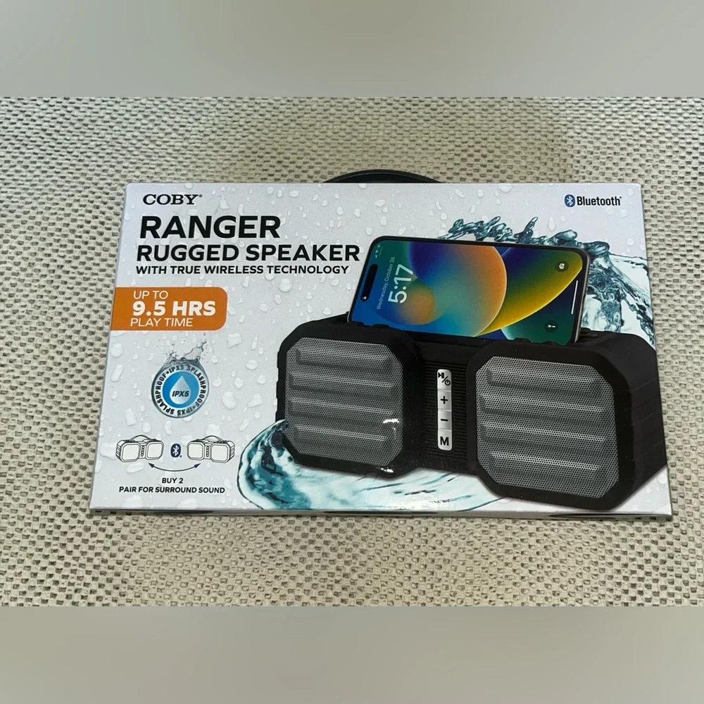 Coby Ranger Rugged Speaker
Model, Splashproof, Bluetooth, Music & Call Control. - Picture 3 of 5